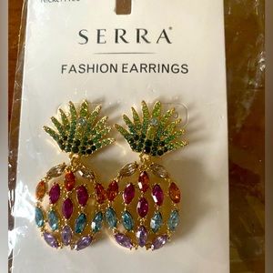 Pineapple post back earrings